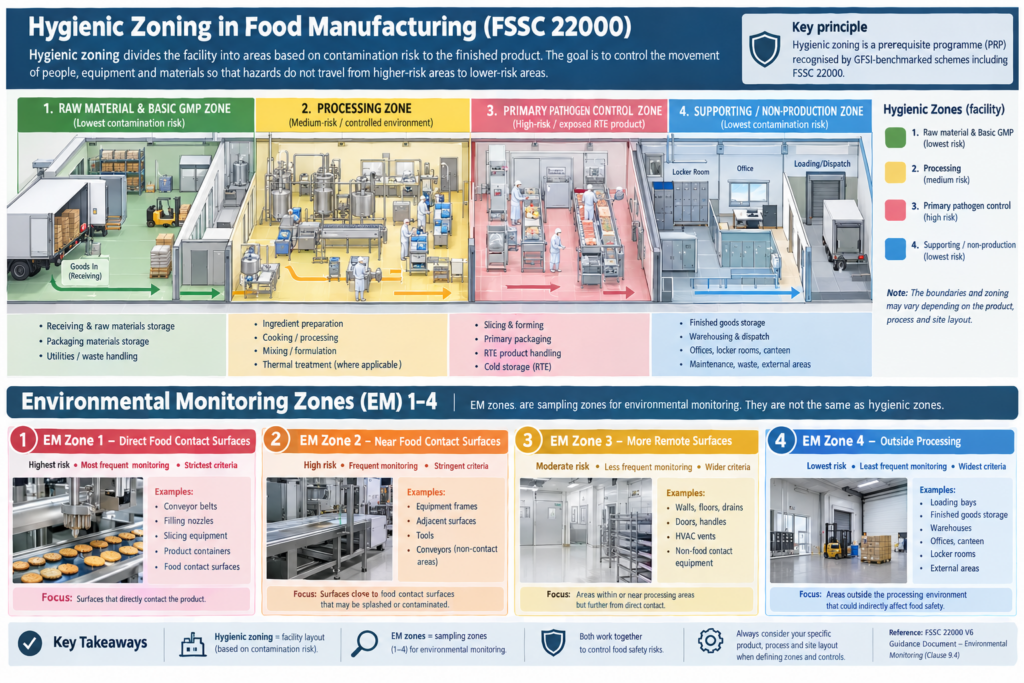 hygienic zoning food manufacturing fssc22000
