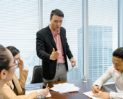 ISO consultant in Malaysia presenting to a company's team in a meeting room